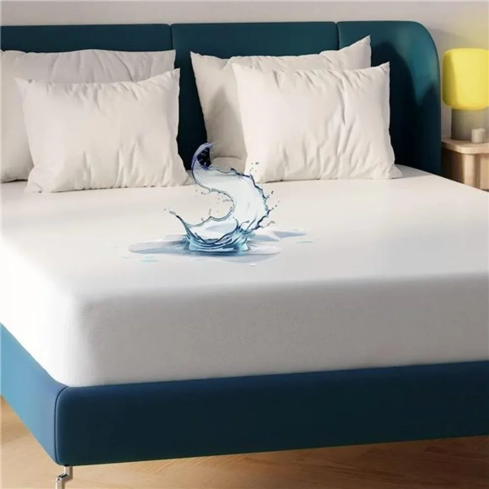 Waterproof Mattress Protector Twin Jersey Knit Deep Pockets Breathable Noiseless